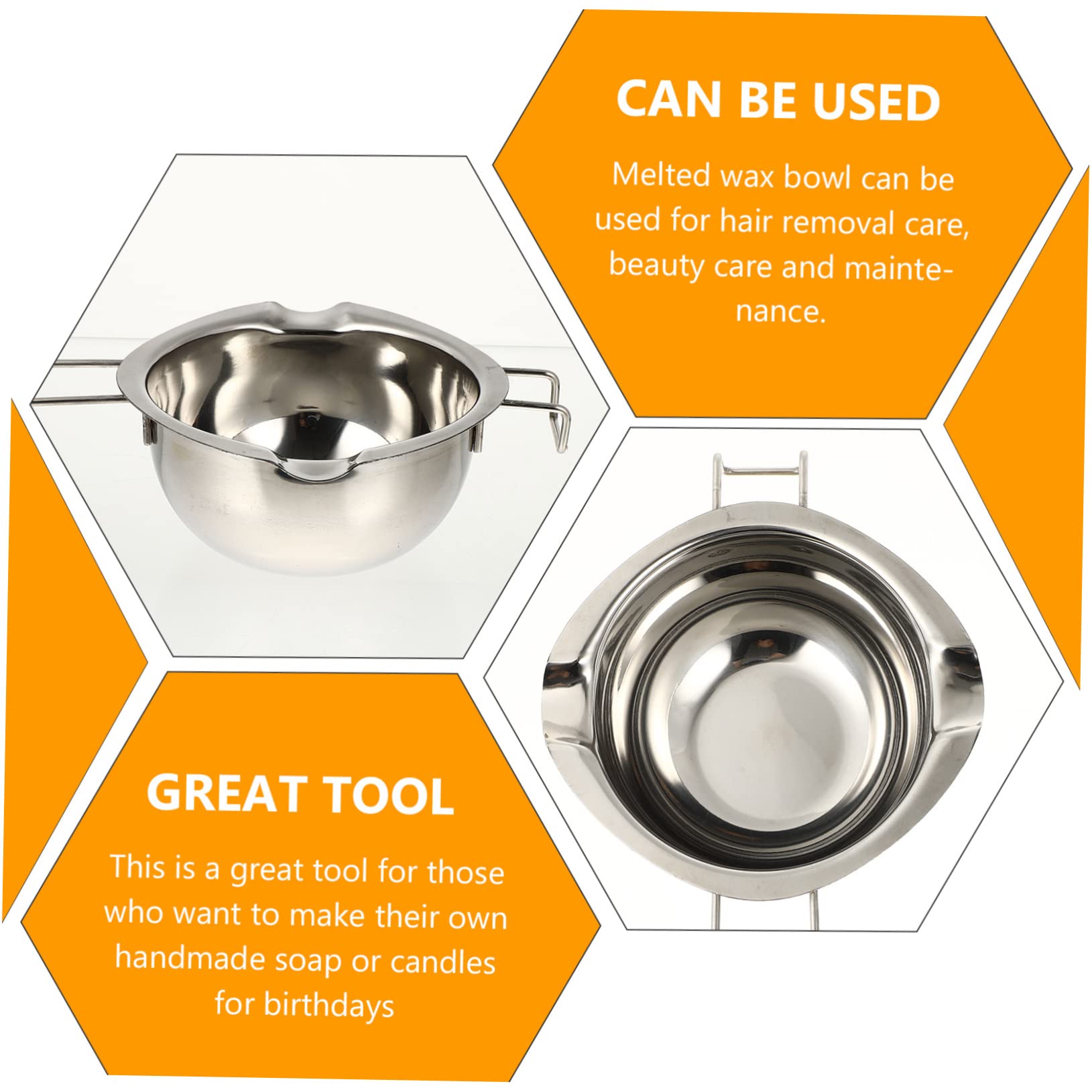 Generic Wax Melting Pot for Soap and Candle Making Heat Resistant Bowl Portable Design for DIY Projects for Melting Wax and Candy