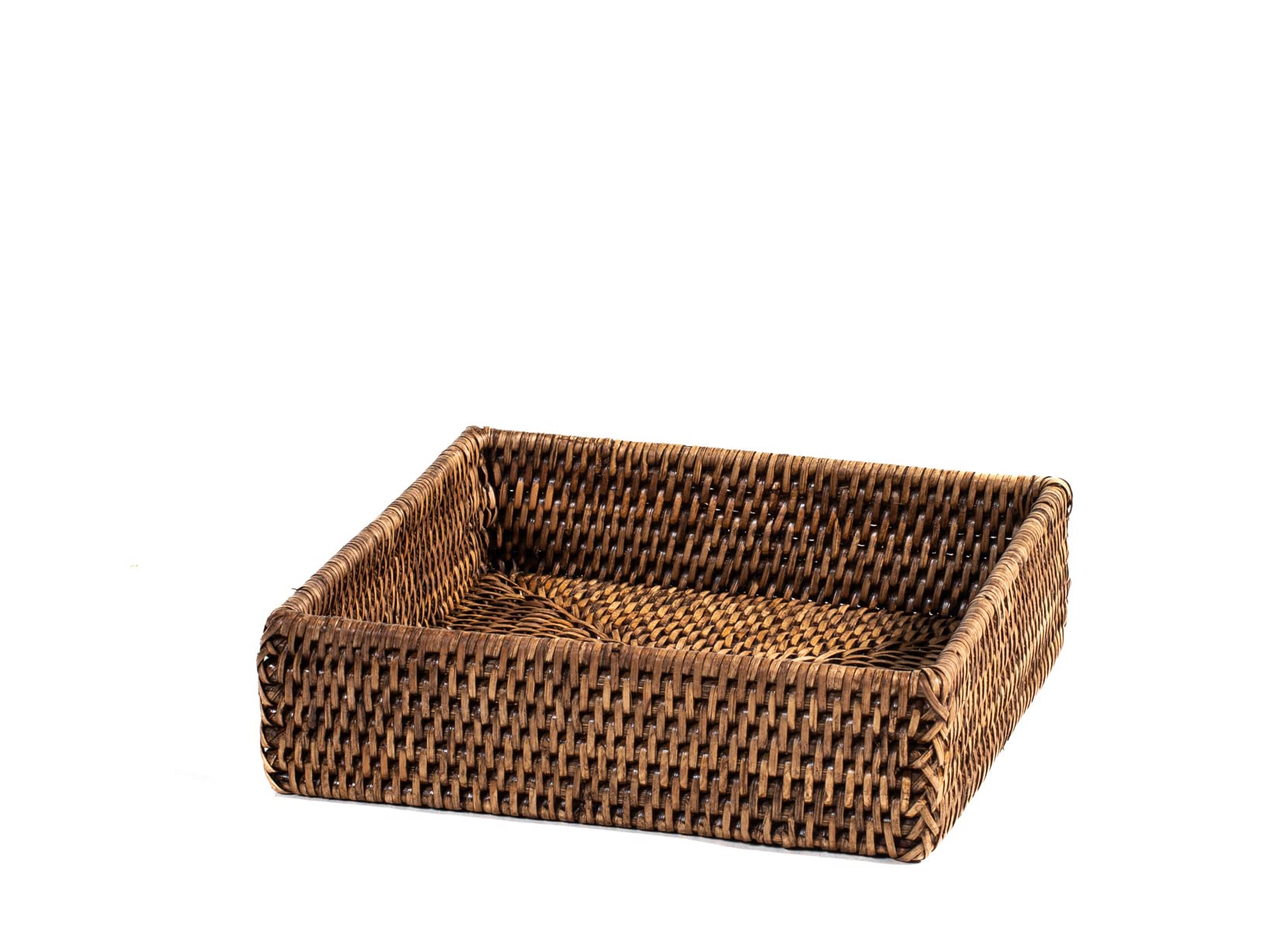 Cestino Tondo In Rattan Naturale 30x6 Cm – Fatto A Mano, Marrone, Ideale Come Portafrutta O Centrotavola Decorativo