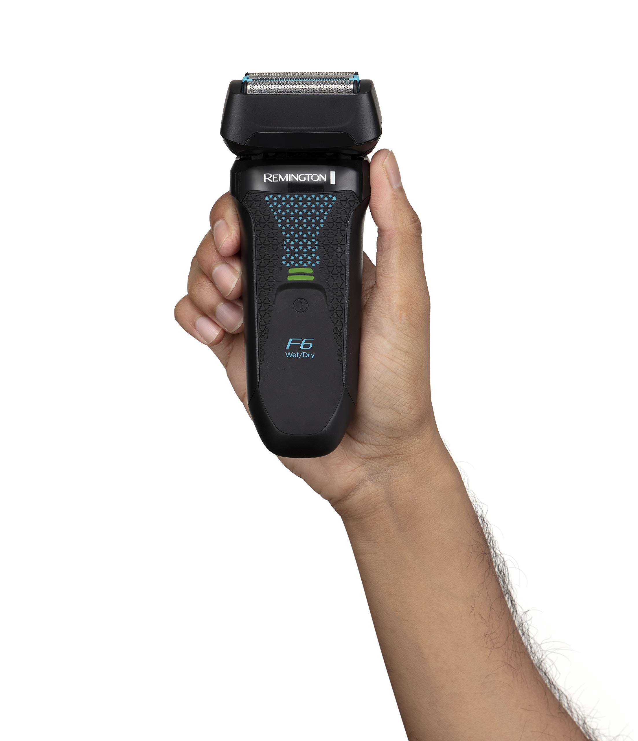 Remington Afeitadora de Láminas F6 Style Aqua - Máquina de Afeitar Inalámbrica, Láminas Flexibles Dobles Independientes, Cabezal Pivotante, Cortapatillas, 60 min Autonomía, Resistente al Agua - F6000