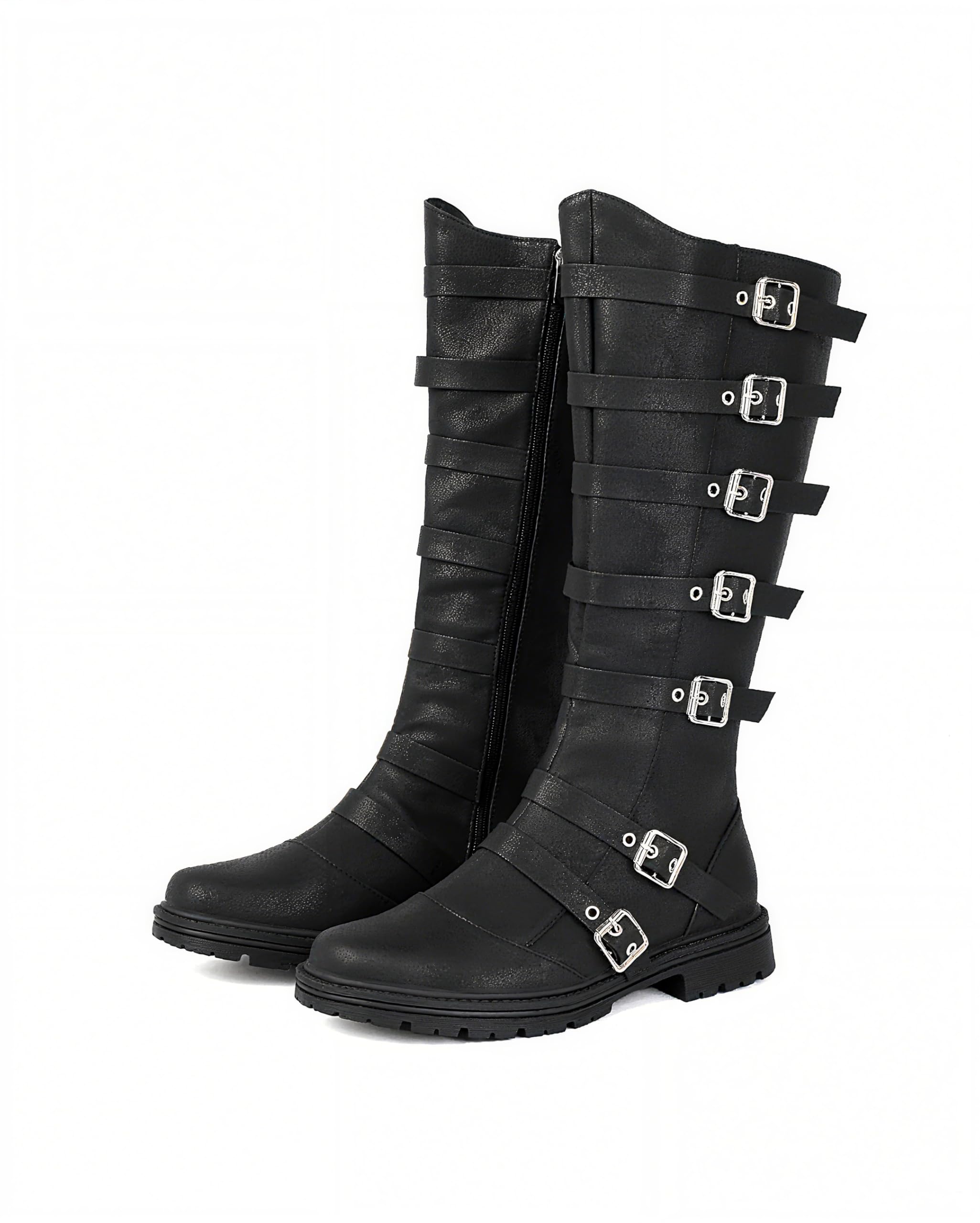 Man's Pirate Boots Renaissance Vintage distressed Medieval Boot High Tube Steampunk Boots for Man Cosplay Costume