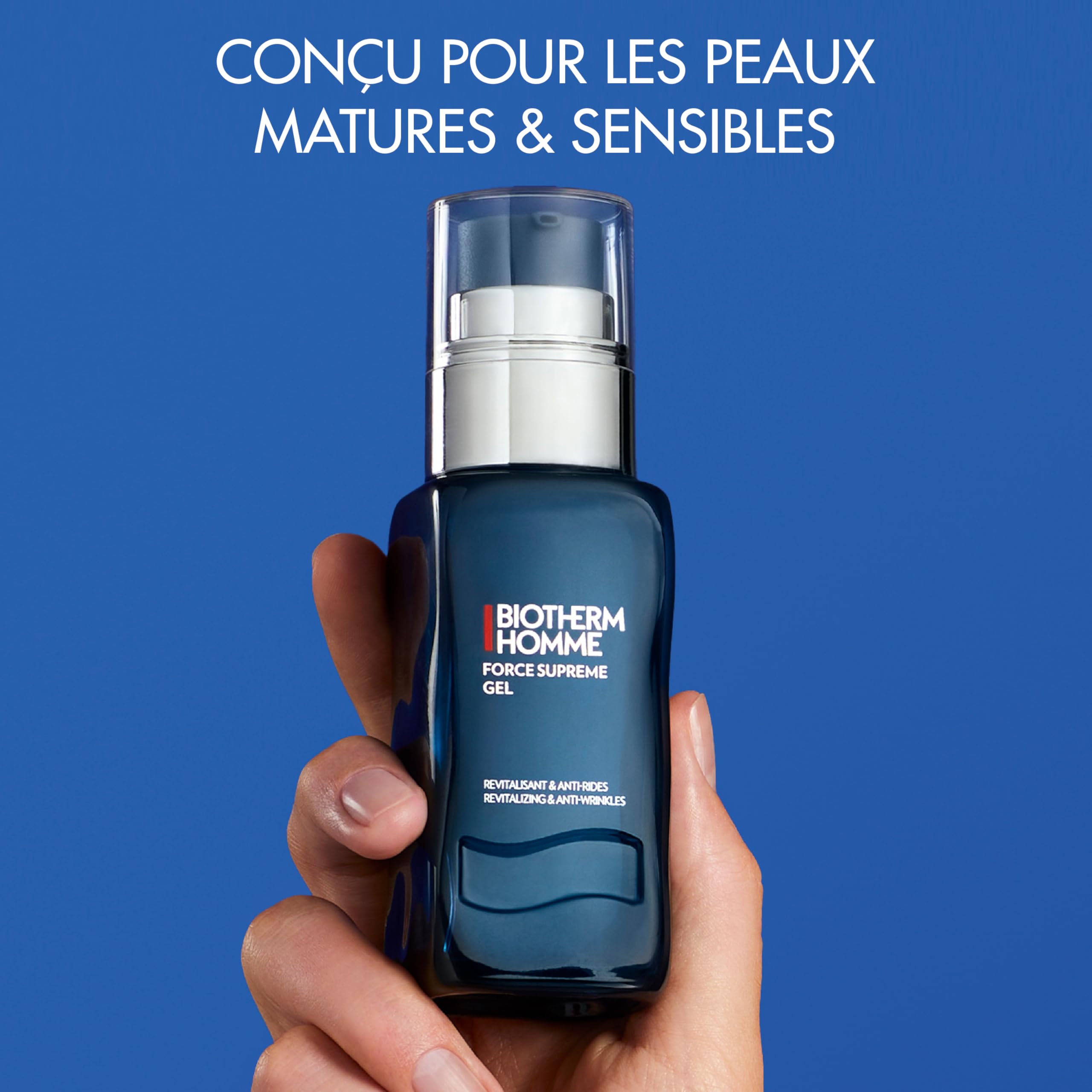 Biotherm Homme, Force Supreme, Gel Anti-Âge pour Homme, Raffermit & Revitalise, Pour Tous Types de Peau Même Sensibles, 50 ml
