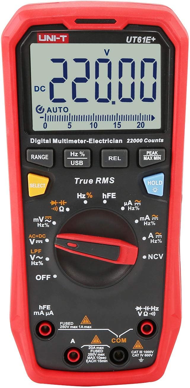UT61E+ Digital Multimeter True RMS AC/DC Voltage Current Resistance Capacitance Tester