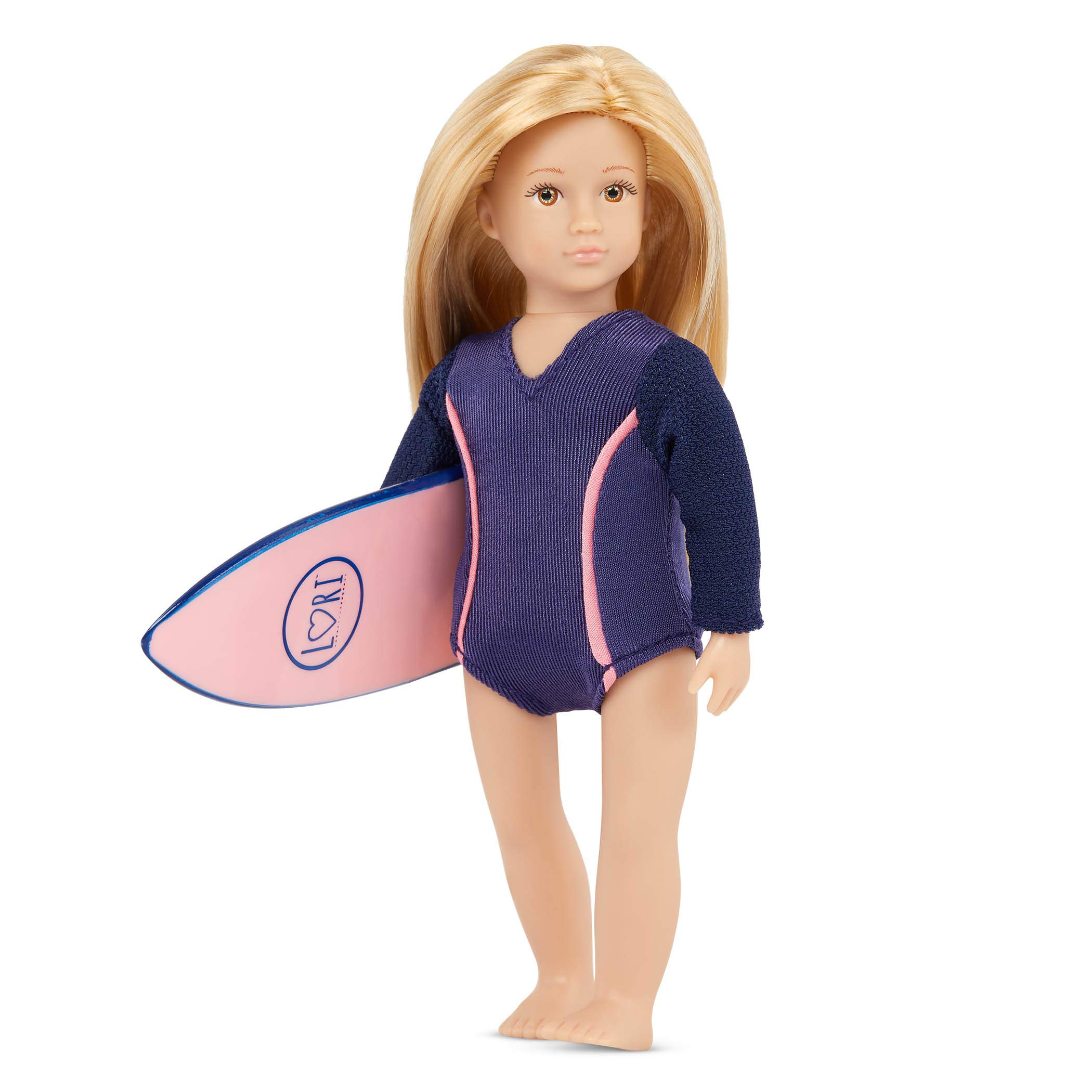 Lori6-Inch Mini Surfer Doll with Accessories – Surfing Swimsuit & Surfboard – 3+ Years– Audrina