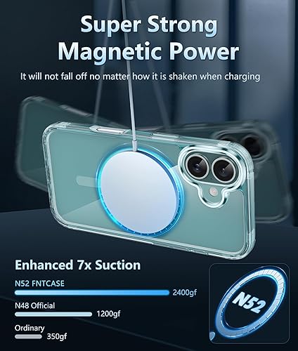 Miniatura 786 de Fntcase Funda para iPhone 15 Plus y 14 Plus de 6.7 pulgadas, magnética, a prueba de golpes de grado militar, antiamarilleo, delgada, protectora