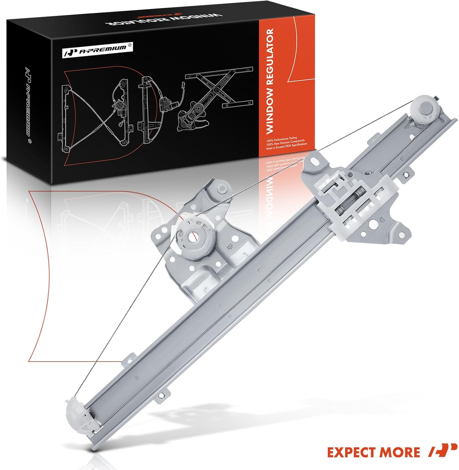 A-Premium Front Right Passenger Side Power Window Regulator Without Motor Compatible with Nissan Altima 2019 2020 2021 2022