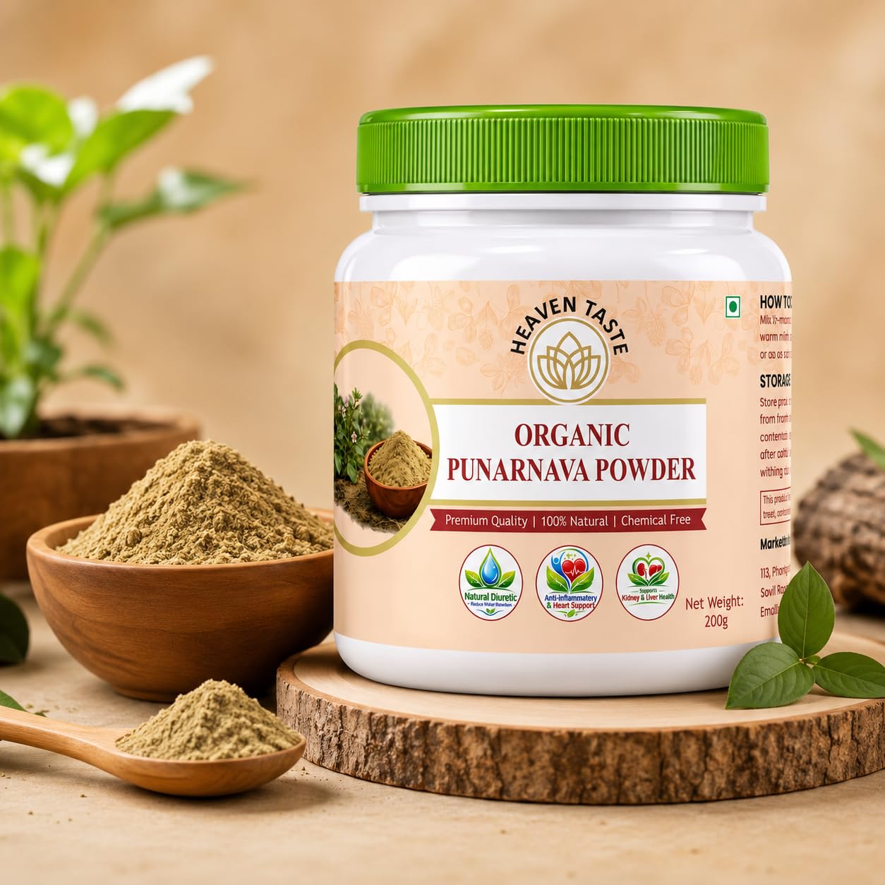 Organic Punarnava Powder | 100% Pure Boerhavia Diffusa Herbal Powder | Chemical-Free & No Artificial Additives | Vegan Traditional Herbal Supplement | 200g — Amazon image 7