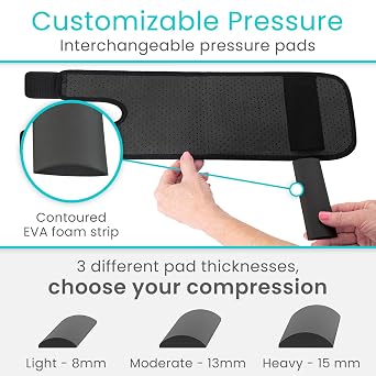 Vive Shin Splint Compression Wrap (Pair) - Adjustable Brace for Pain