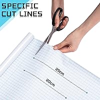 Vista 6 de Tatuo Rollos de cubierta de papel transparente de 13.5 pulgadas x 5 pies, funda de libro autoadhesiva transparente de plástico protector