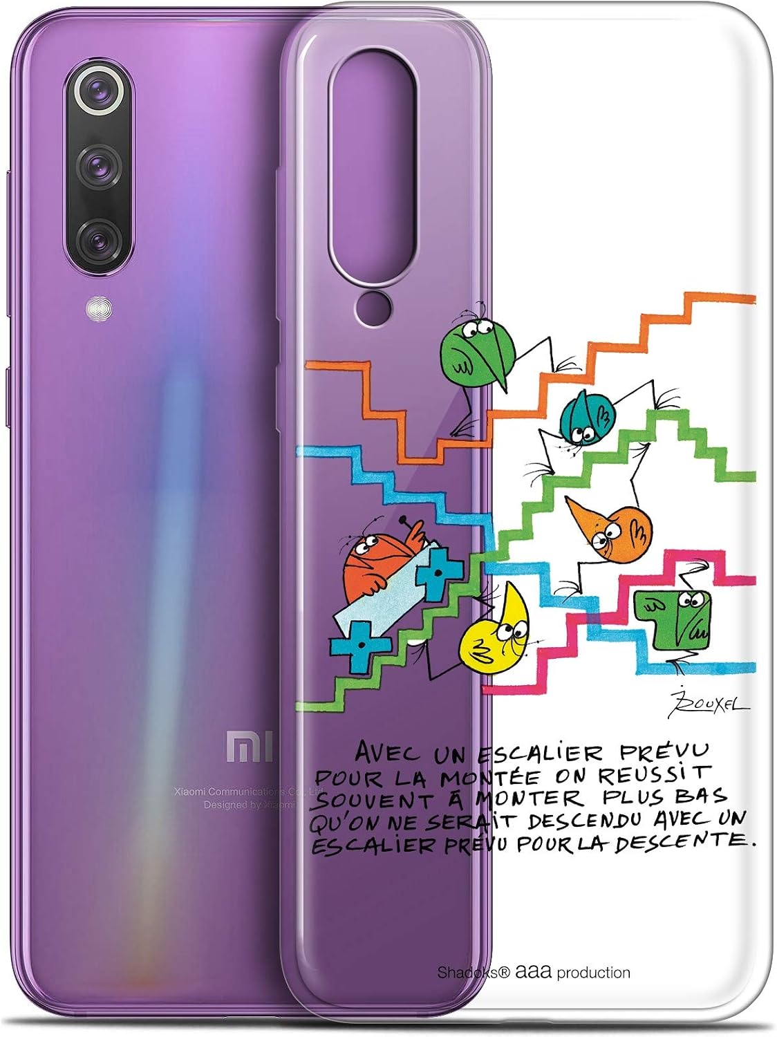 Ultra Slim Case for 5.97 Inch Xiaomi Mi 9 SE, Shadoks The Stairs