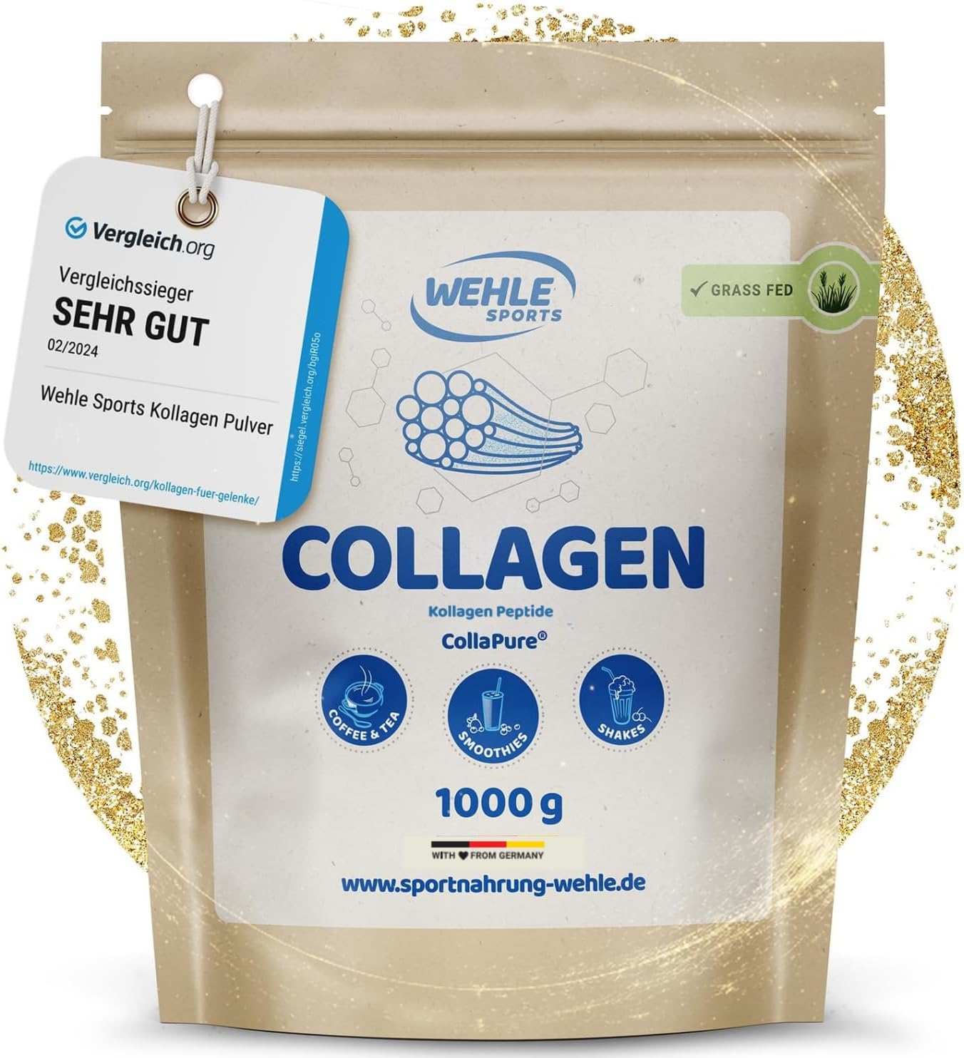 Kollagen Pulver 1 kg – Geschmacksneutrales Proteinpulver – Ideal für Kaffee, Smoothies und tägliche Ernährung