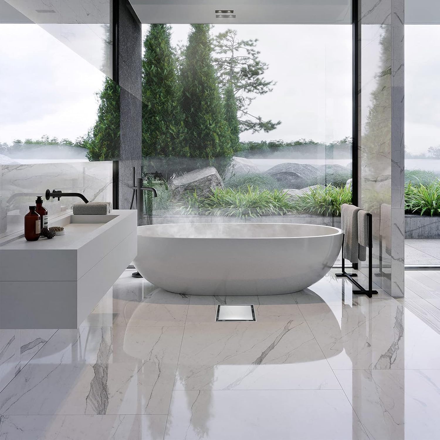 12 Inch Shower Drain and 4 Inch Shower Drain