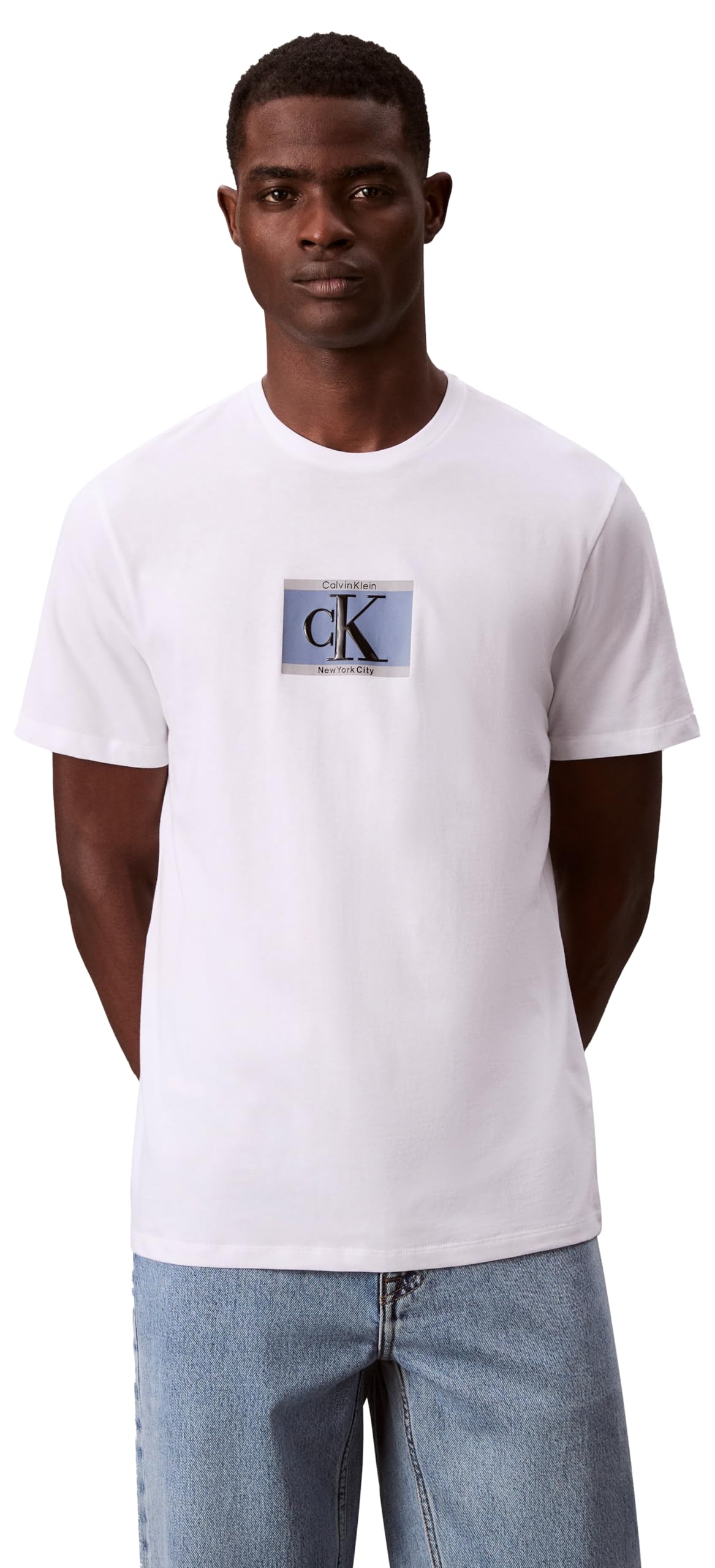 Calvin Klein Men's Short Sleeve 30S EU Sportswear 3 Graphic Tee