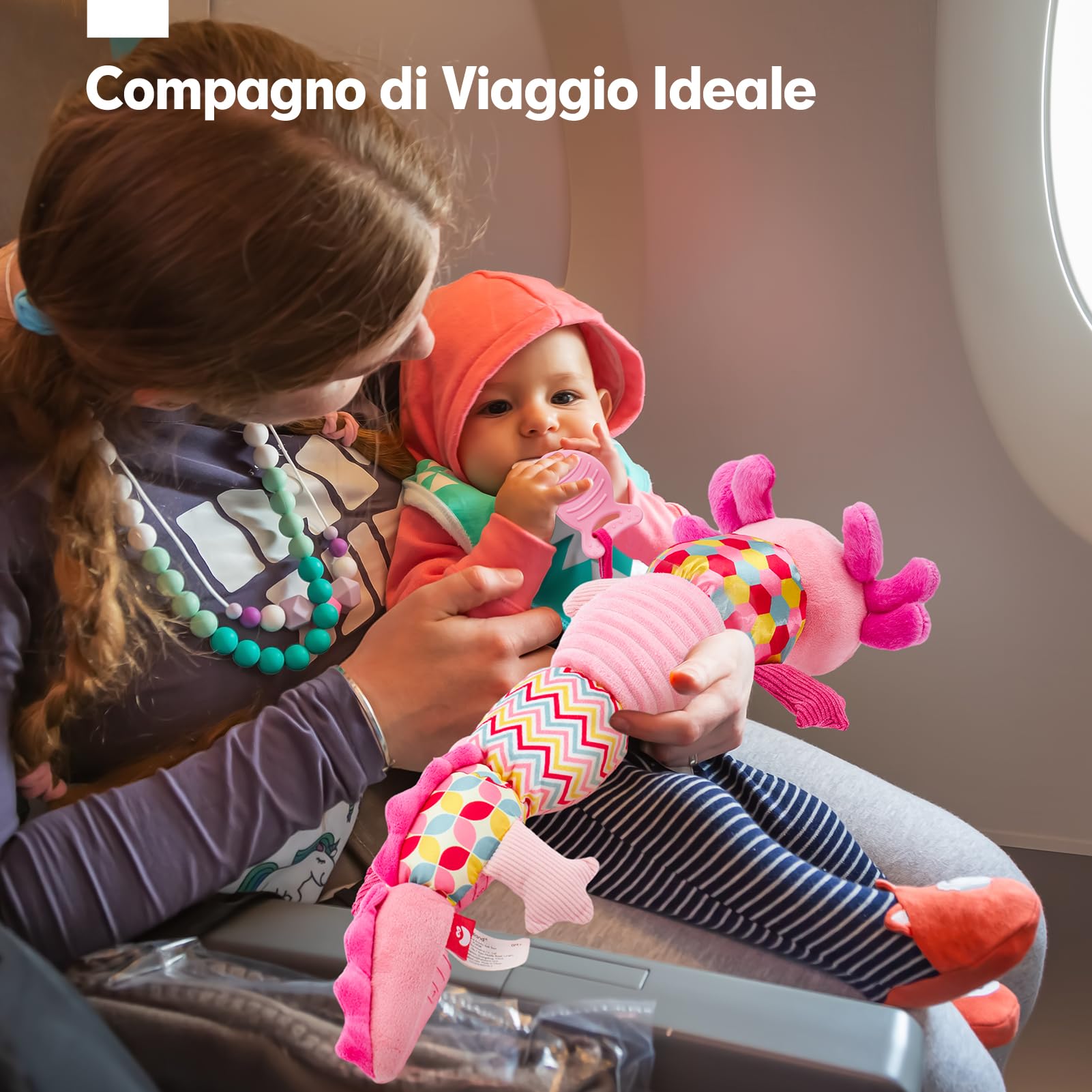 hahaland Giochi Neonato 0 3 6 Mesi - Musicali Peluche per Neonata 0-9 Mese, Tummy Time, Montessori, Giocattoli Sensoriale della Prima Infanzia Peluche Interattivo