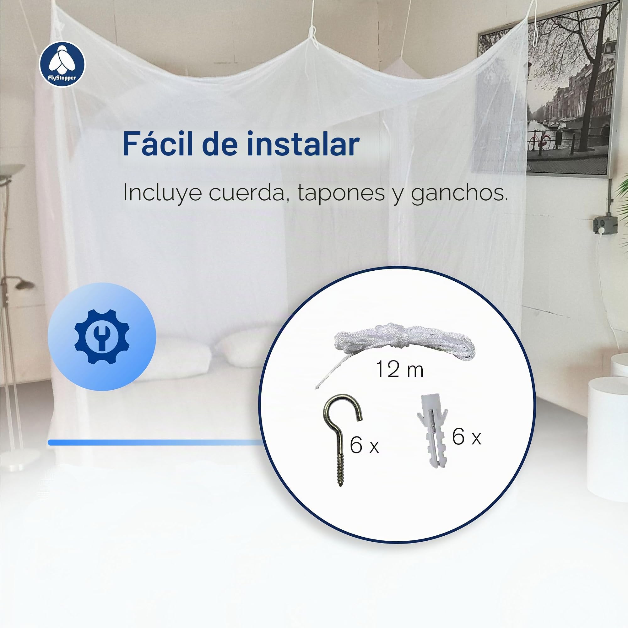 Mosquitera para cama doble XXL, 240 x 220 x 230 cm, mosquitera XXL para cama, agujeros finos, cortina rectangular de viaje, mosquitera, 2 entradas, fácil instalación, bolsa de transporte