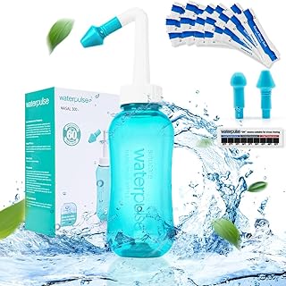 Nasendusche Anzorhal Nasendusche Erwachsene mit 60 Beutel Nasendusche Salz und Thermometer-Aufkleber Nasenspülkanne Nasend...