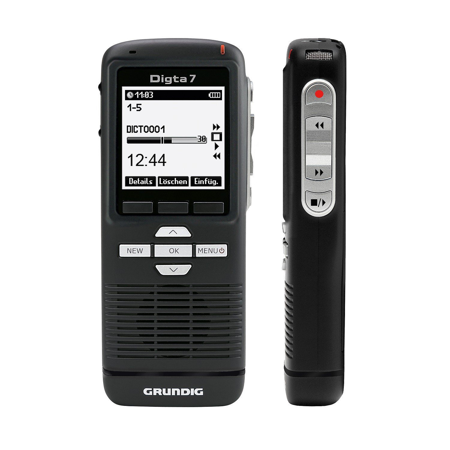 Grundig Digta 7 Push Type 701 Dictaphone Noir