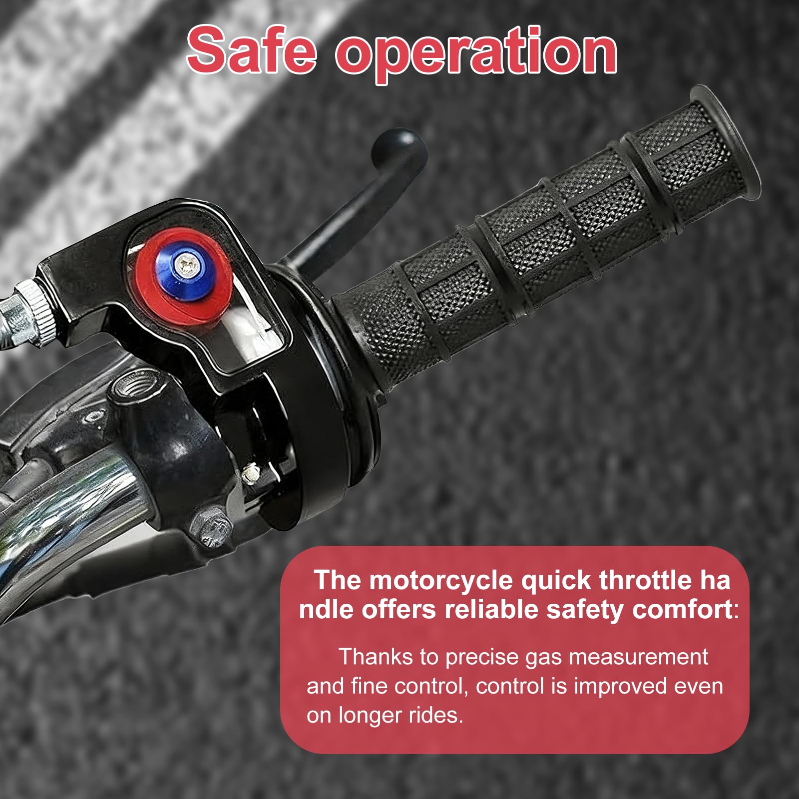 Set di Manopole per Gas Rapidi per Moto Impugnatura e Cavo Dell'Acceleratore Girevole con Manico Gruppo Acceleratore per Moto Gas Rapido Scooter Adatti per 50cc-150cc 200cc 250cc ATV Dirt Bike
