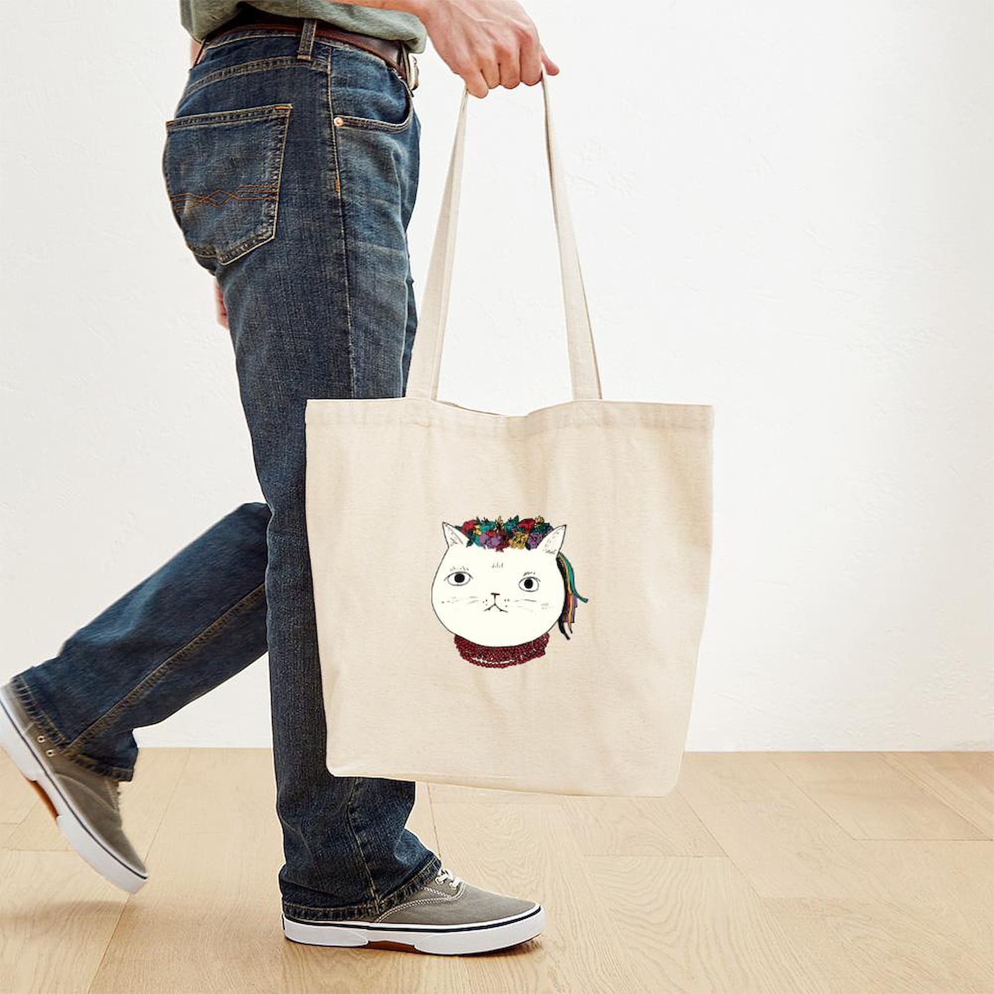 CafePress Vintage Ukraine Canvas Tote Bag - Reusable Natural Shopping Bag, Eco-Friendly Grocery Tote - View #10