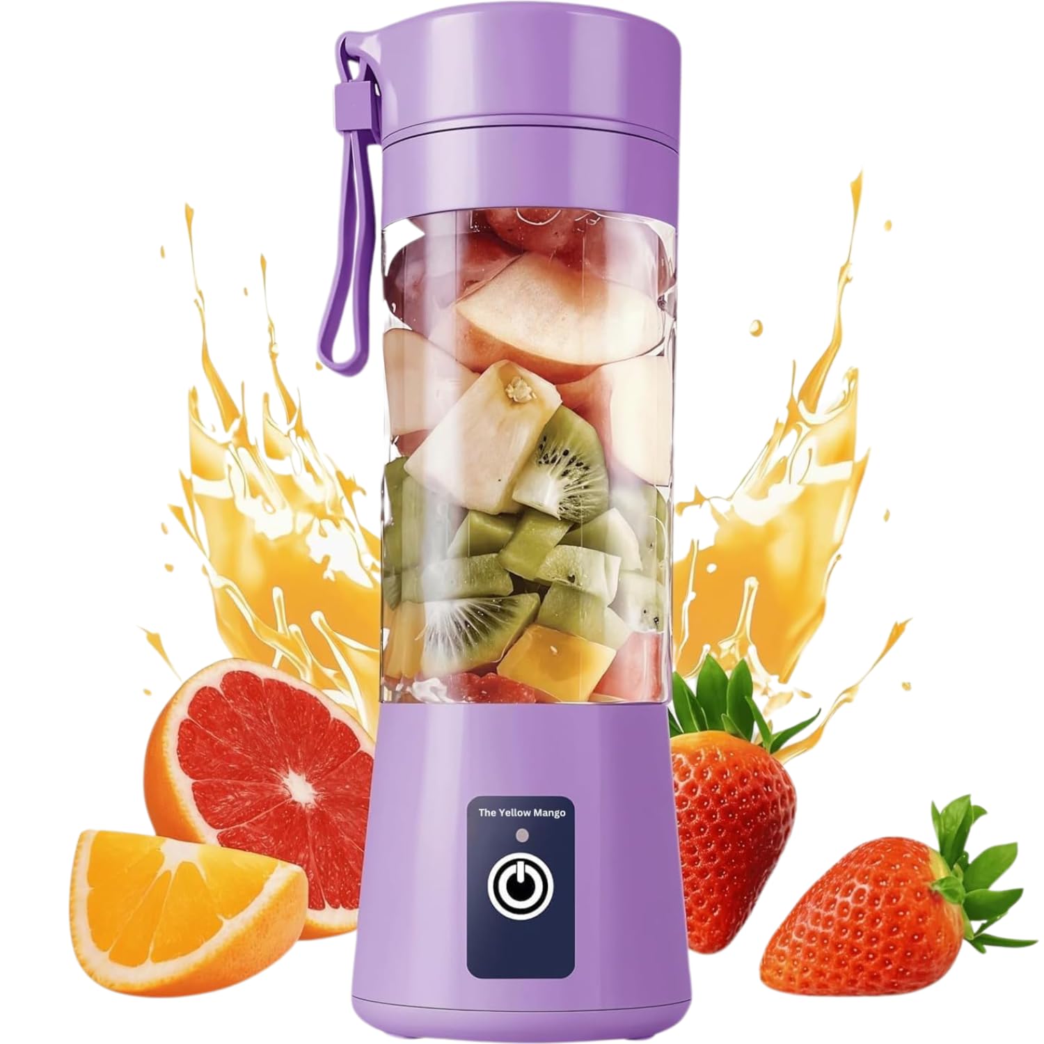 Portable Blender,Mini 6-blade Mixer for Smoothie,Milkshake, Juice, Mobile Hand juicer With USB Rechargeable For Travel, office, picnic, fitness (Purple)-image-26
