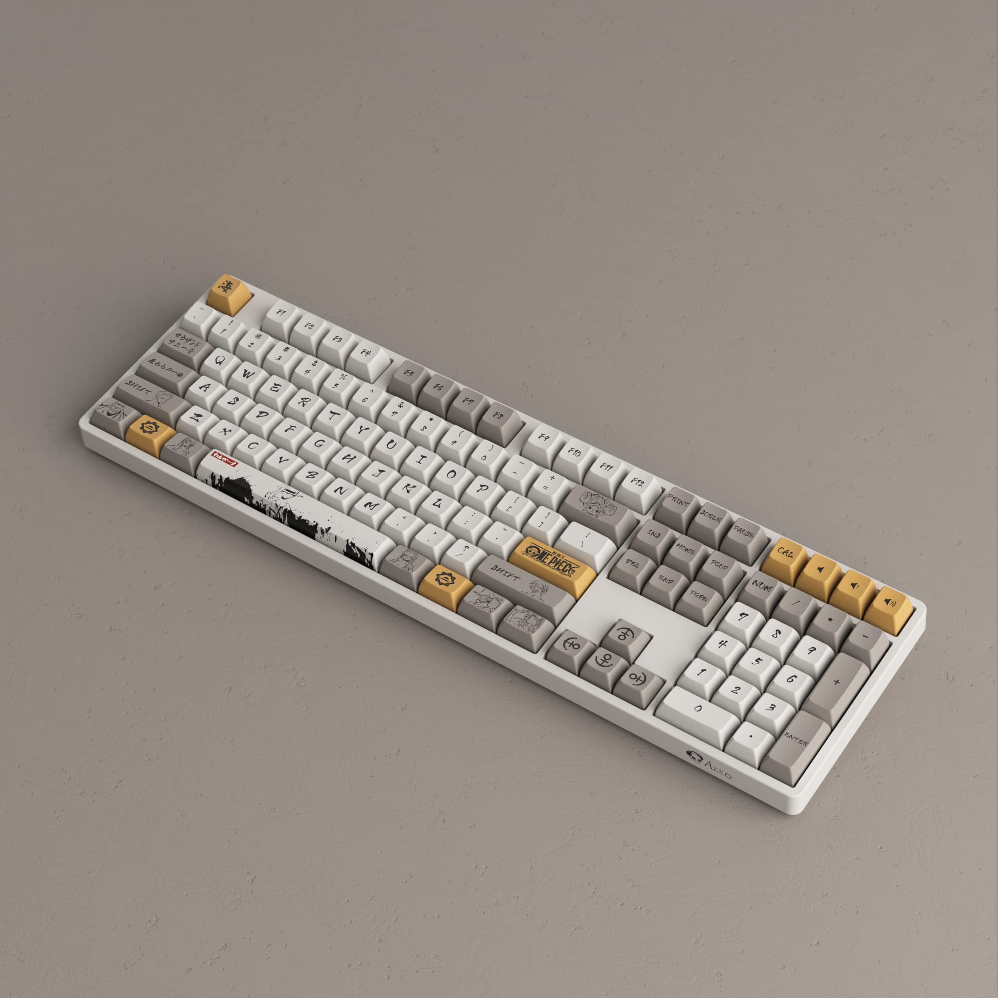 TECLADO GAMER SWITCH AKKO SAKURA LINEAR KEYCAPS OSA PBT DYE-SUB