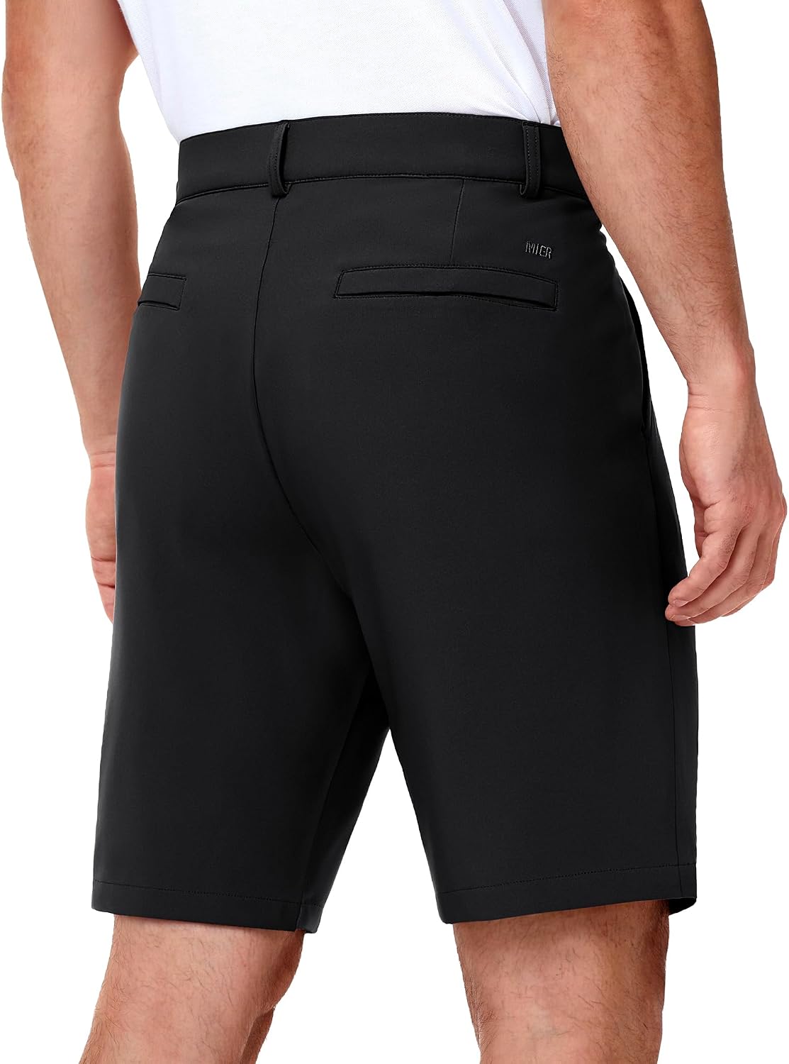 MIER Men's Golf Shorts 7" / 9" - Stretch Lightweight Work Dress Flat Front Shorts with 4 Pockets for Casual Travel Hiking