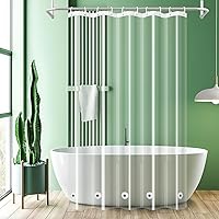 Vista 12 de UFRIDAY Forro de cortina de ducha extra larga de 72 x 86 pulgadas, cortina de baño transparente de plástico simple, cortina de ducha impermeable