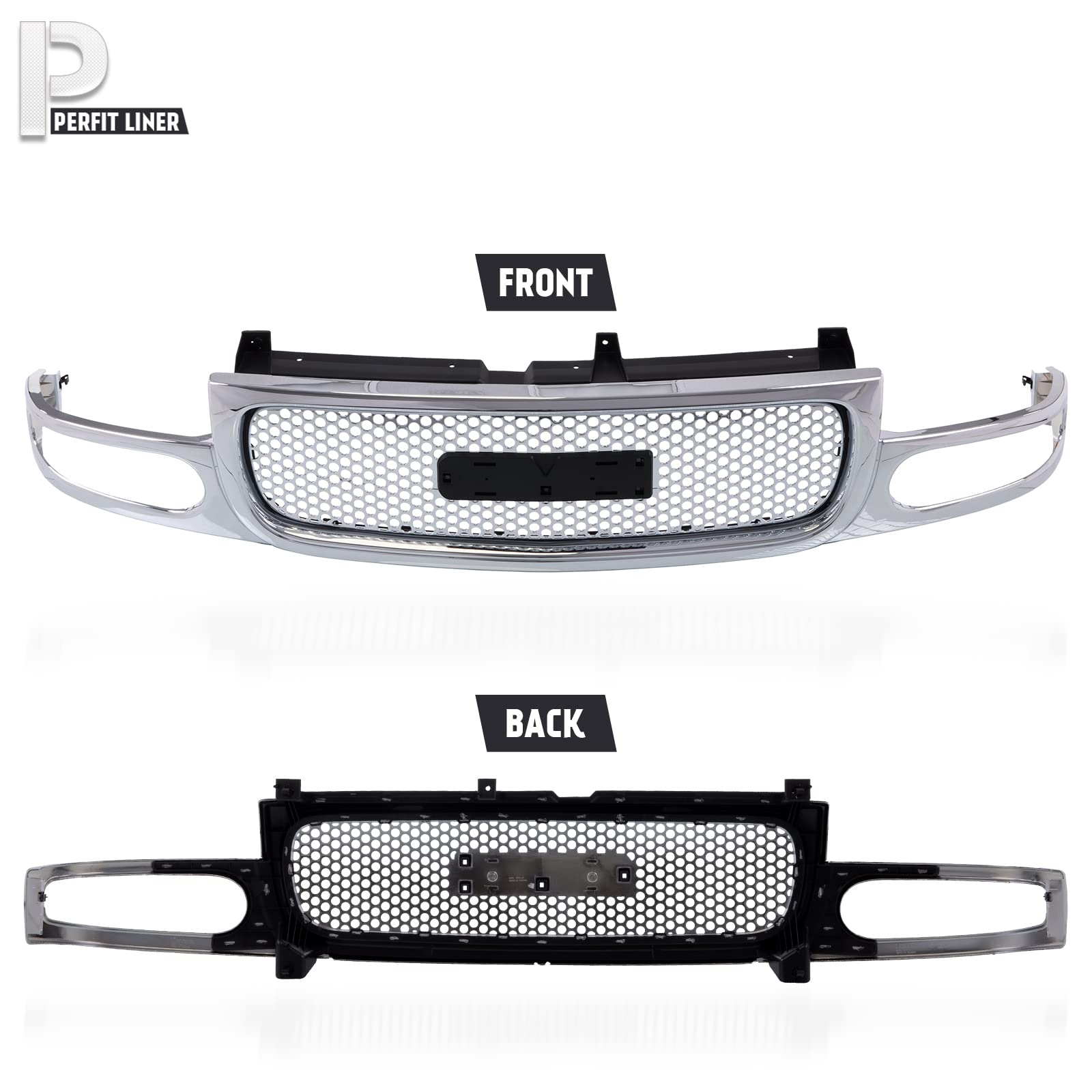 Amazon.com: Perfit Liner New Front Chrome Shell Black Insert  