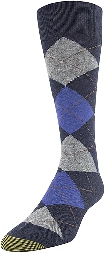 Miniatura 2 de GOLDTOE Calcetines de vestir Carlyle Argyle Crew para hombre, 3 pares