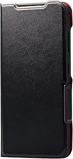 エレコム(ELECOM) Galaxy S23 (SC-51D / SCG19) ケース ソフトレザー カバー 手帳型 マグネット フラップ 耐衝撃 衝撃吸収 超軽量 薄型 スリム スタンド機能付 UltraSlim ブラック PM-G231PLFUBK