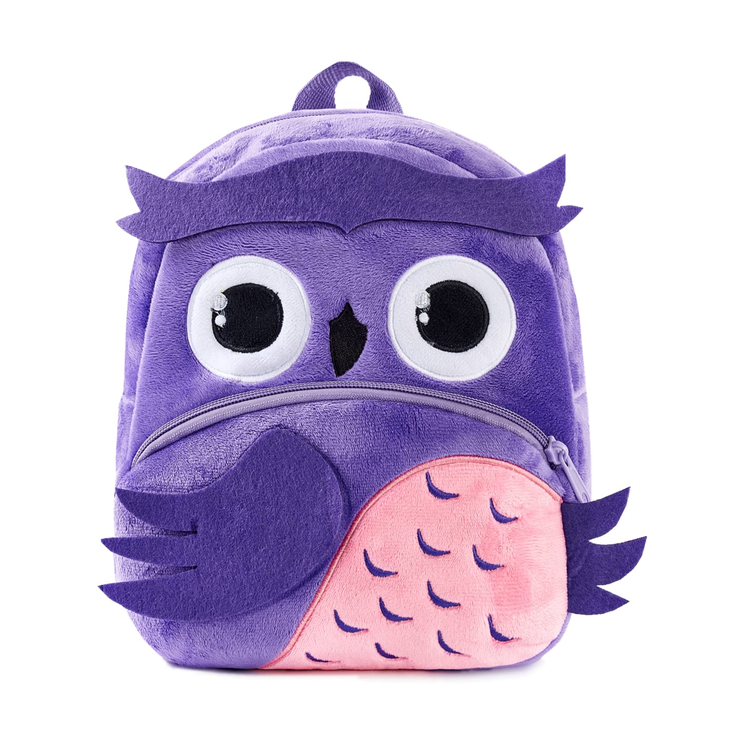 NICE CHOICE Cute Toddler Backpack Toddler Bag Animal Cartoon Mini Travel Bag for Baby Girl Boy 2-6 Years(Purple Owl)