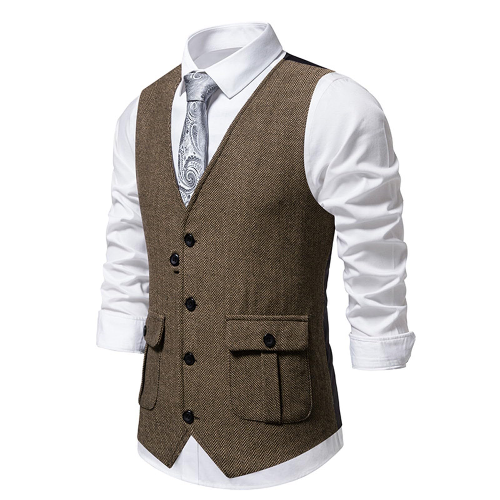 Gilet da uomo estivo, leggero, senza tasche