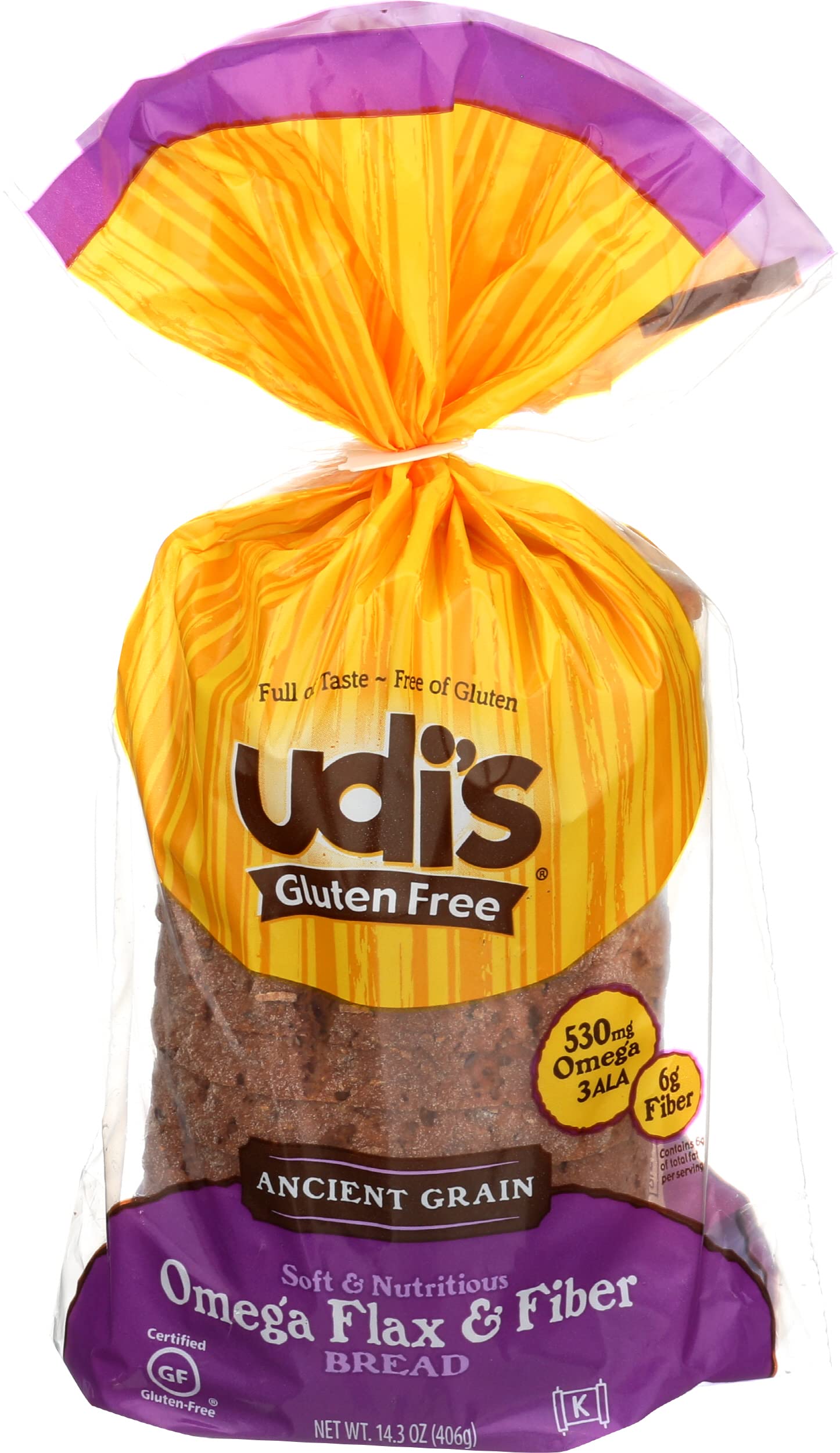 Udis Bread Gluten Free Grain Ancient Omeg, 14.2 oz