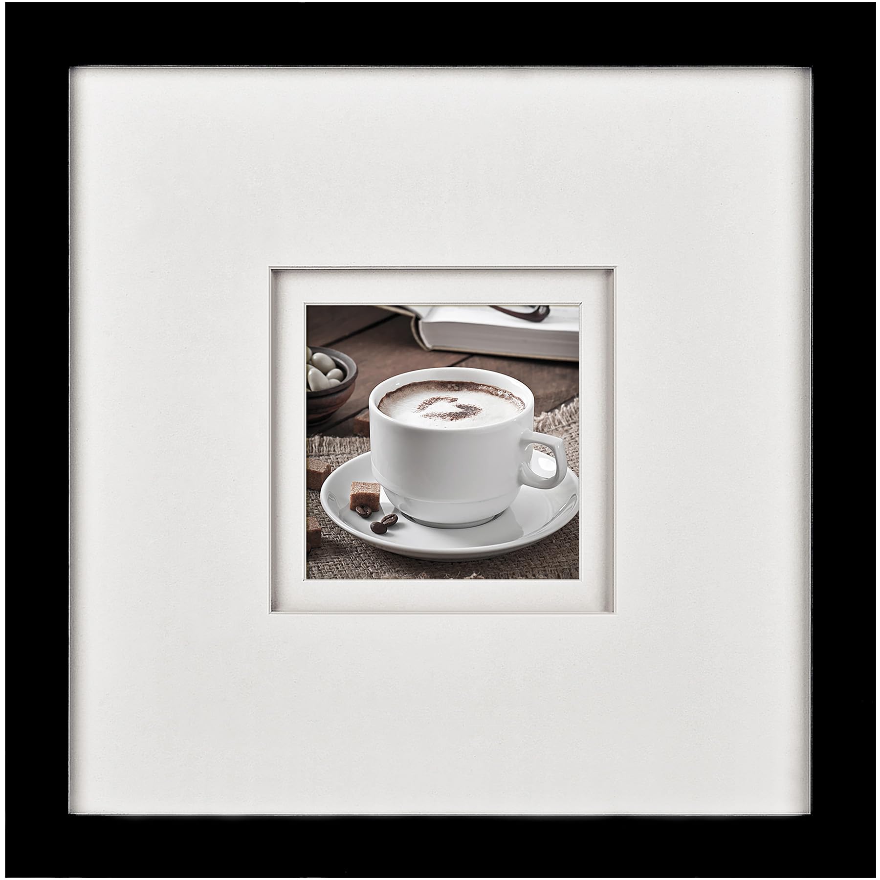Amazon.com - Yaetm 10x10 Square Picture Frame Matted to 4x4