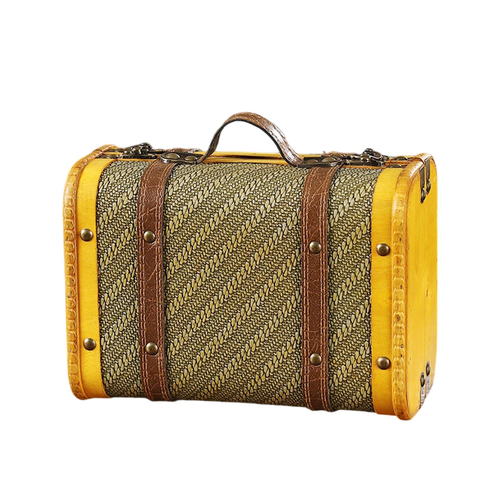 carotoe European Leather Suitcases Spacious Handheld Travel Trunk for Collector and Enthusiasts Daily Casual Use Storage Solution