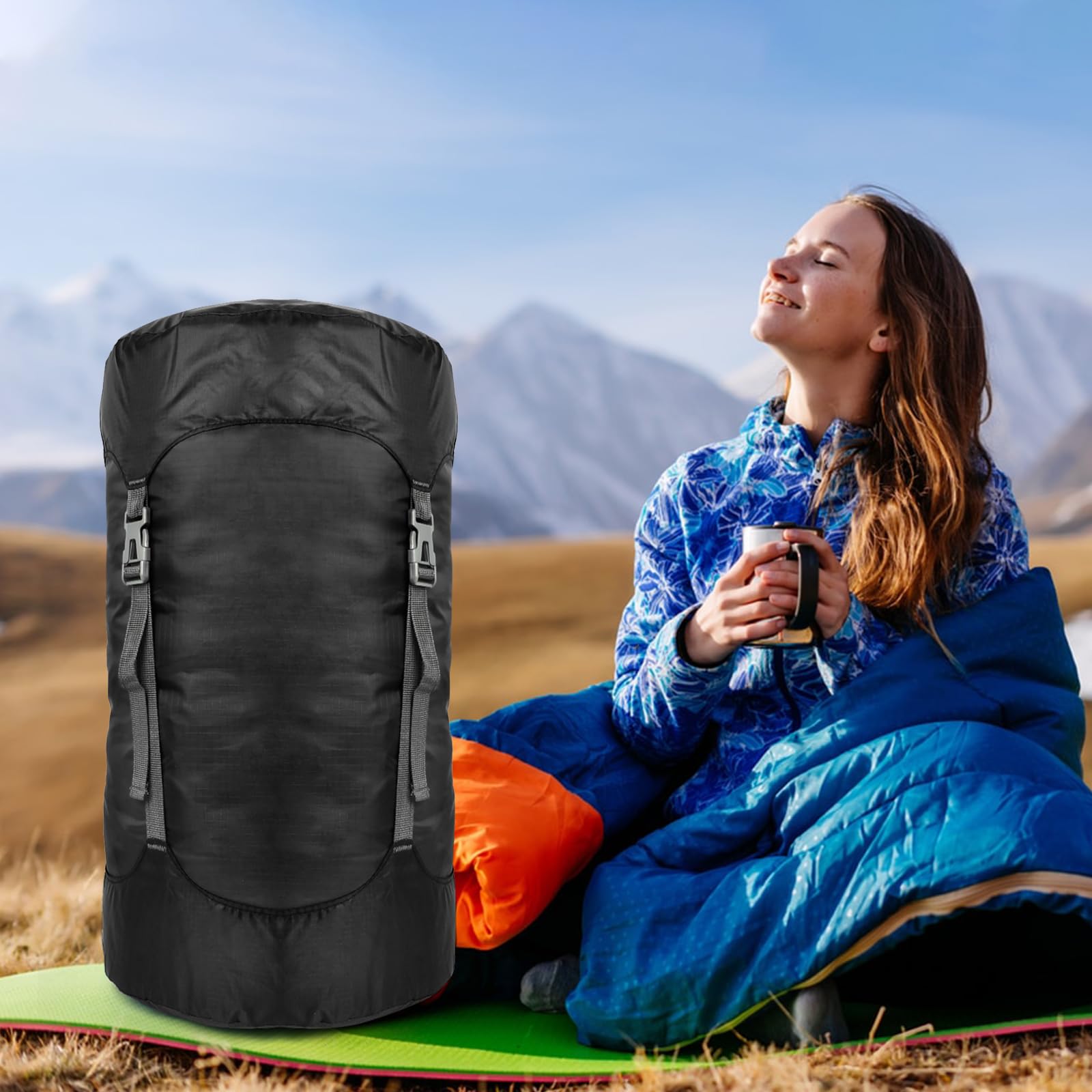 SHANKAM Sacs De Compression Randonnée 11L/18L/30L - Sacs De Couchage Compact Légers Pour Camping Et Voyage