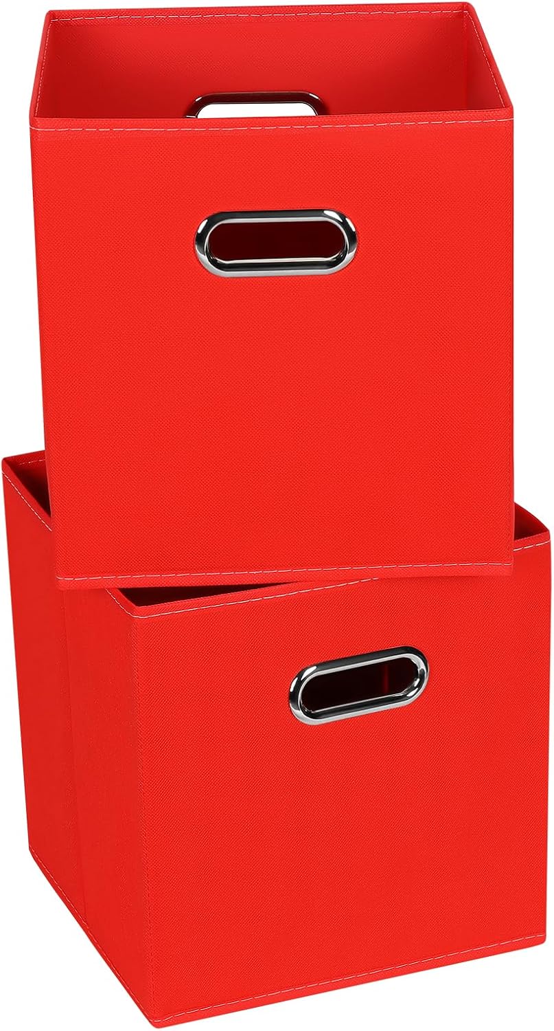 Yunkeeper 11 Inch Cube Storage Bins ,Black Fabric Cubes