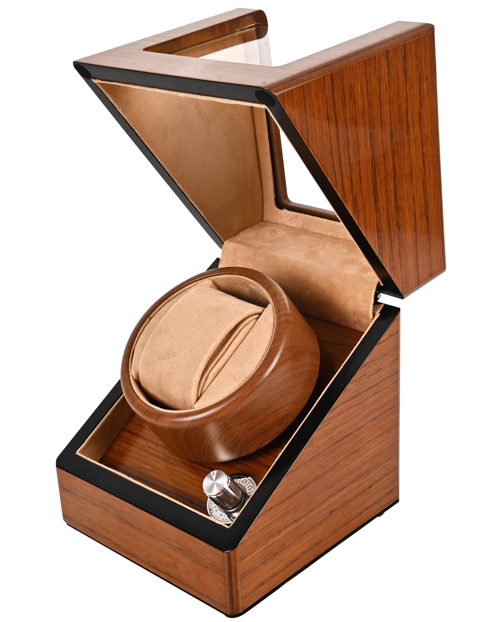 Automatic Watch Winder for Automatic Watches, 4 Winding Modes Single Automatic Wooden Wat…