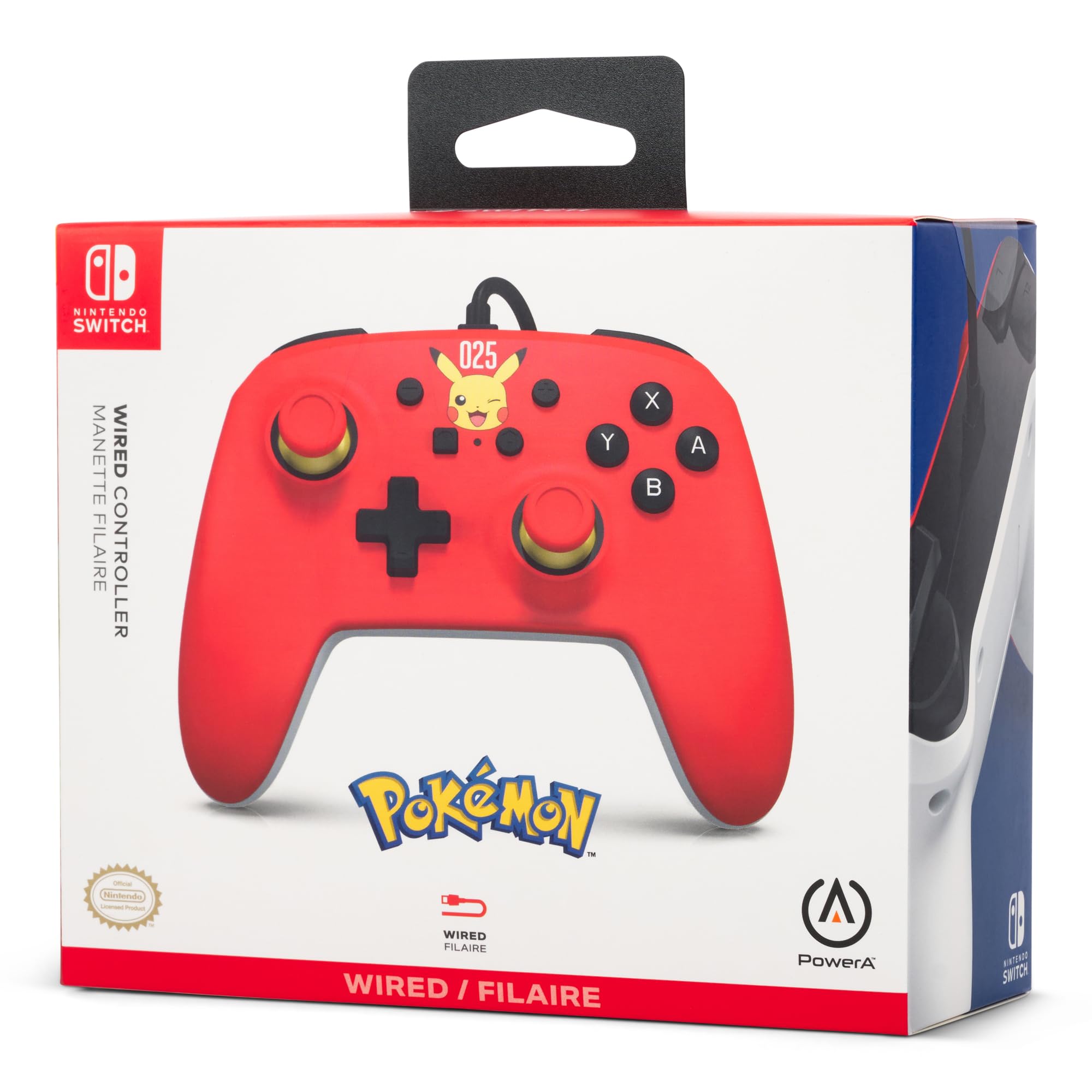 PowerA Wired Controller for Nintendo Switch OLED - Laughing Pikachu, Gamepad, Officially Licensed — view 9