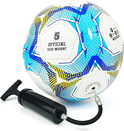 Soccer Ball Sizes 3 4 5 for Boys Girls Adults Training Indoor Outdoor Lawn Sports in Red Blue Green Black White