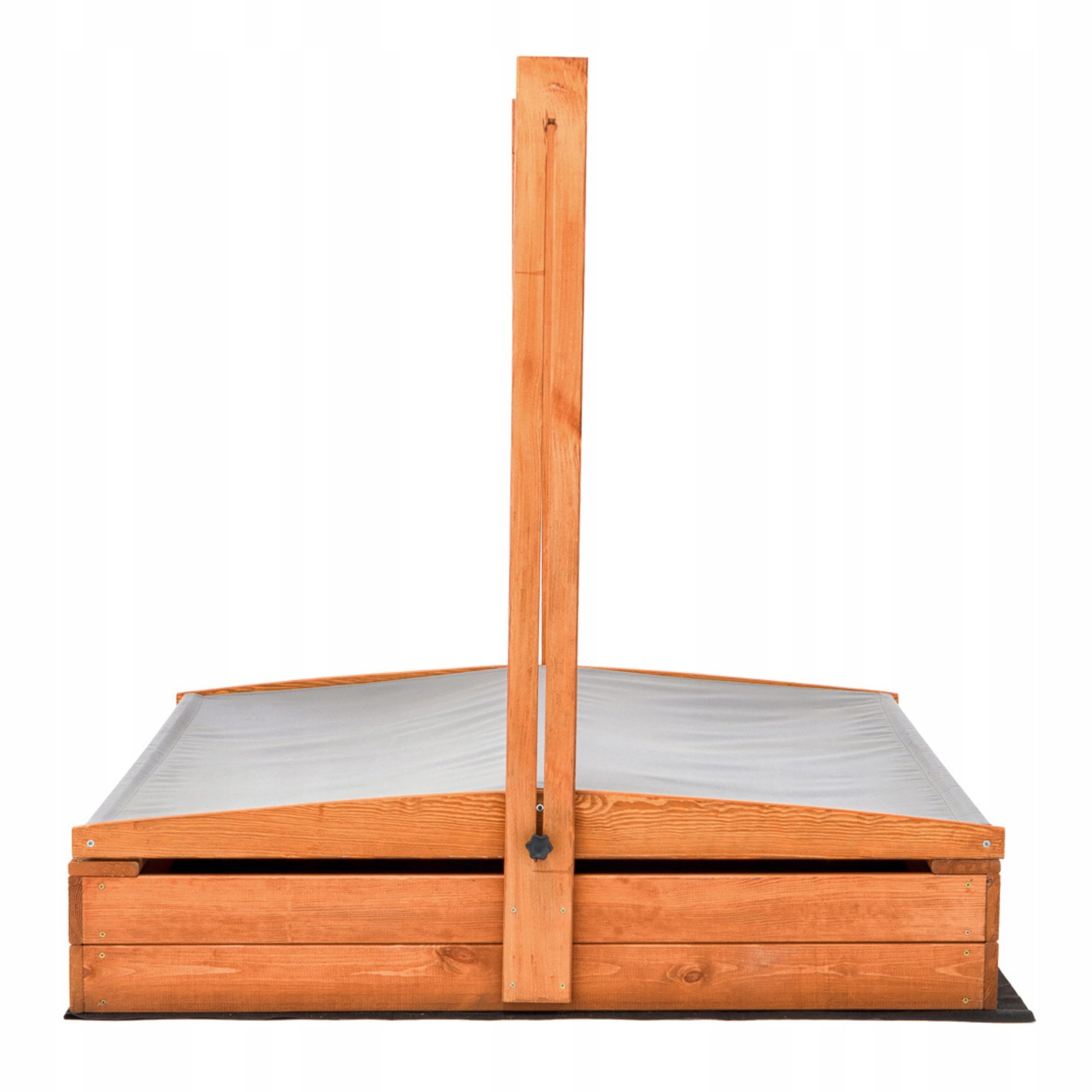 Sandkasten Imprägniert mit Verstellbarer Dach mit Sonnenschutz mit UV 100+ Schutz Sandbox mit Sandkastenvlies Holz, Sandkiste Sandbox (100x100 Grau)