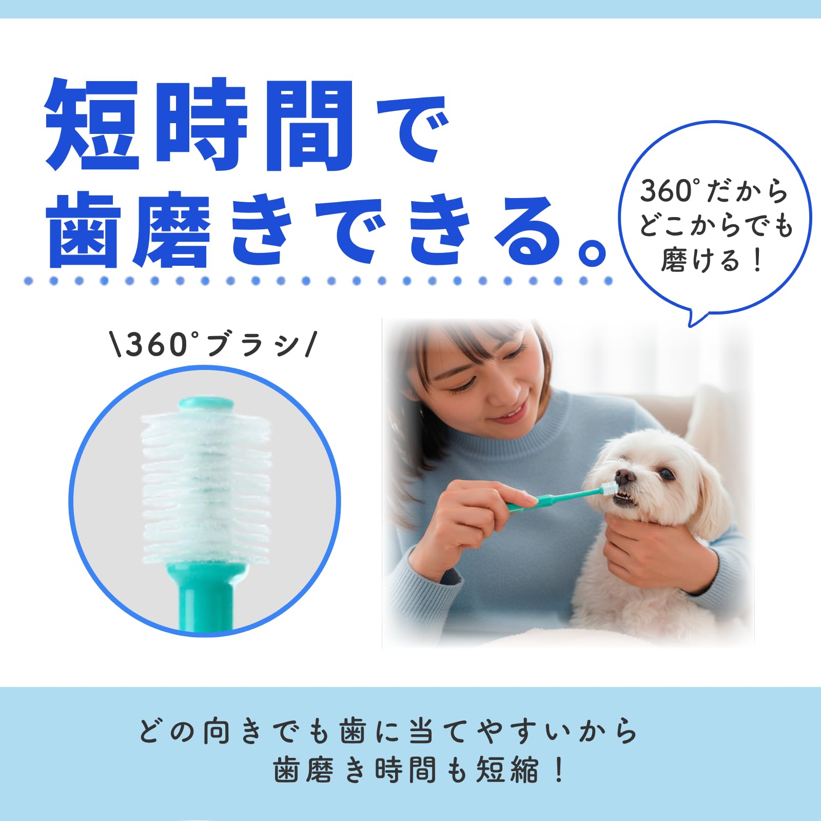 トーラス ペット用歯ブラシ360度タイプ デントレーナー