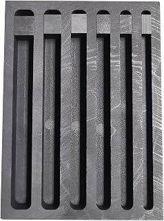 OTOOLWORLD Graphite Ingot Mold for Gold Silver Melting - Long Strip 6 Cavities 110x80x15mm Crucible