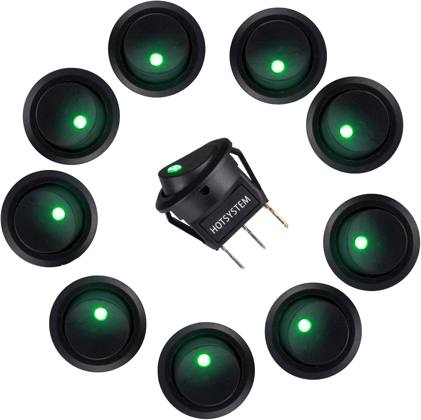 Jecdfs 5x 35A 12V KFZ Wippschalter - Wasserdicht & Beleuchtet Für Nebelscheinwerfer