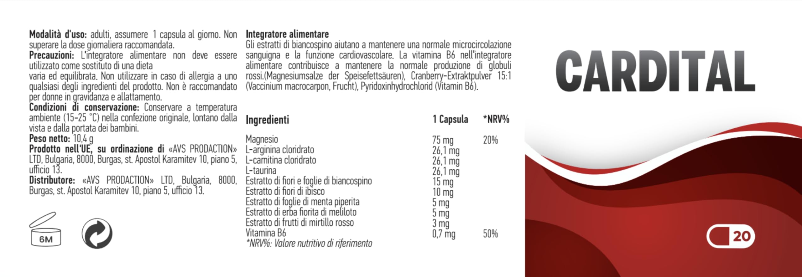 Integratore alimentare con L-Carnitina, Arginina, Magnesio e Vitamina B6 (5)