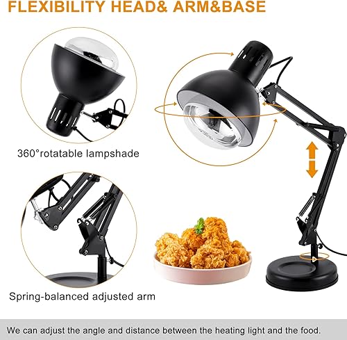 Miniatura 3 de Lámpara de calor de alimentos con bombilla de 250 w para alimentos hogar cocina calefacción lámpara calentador