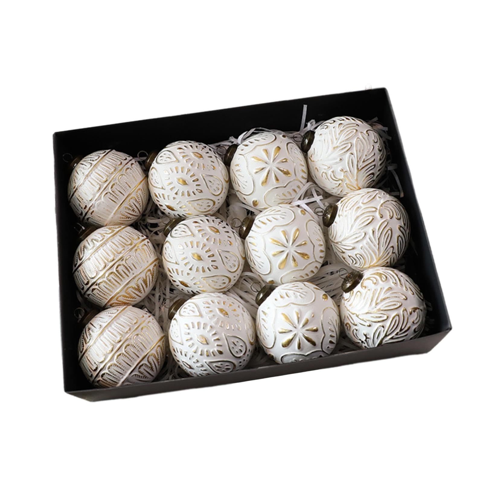 Décorations de sapin de Noël boules de Noël or blanc et pendentifs de fête