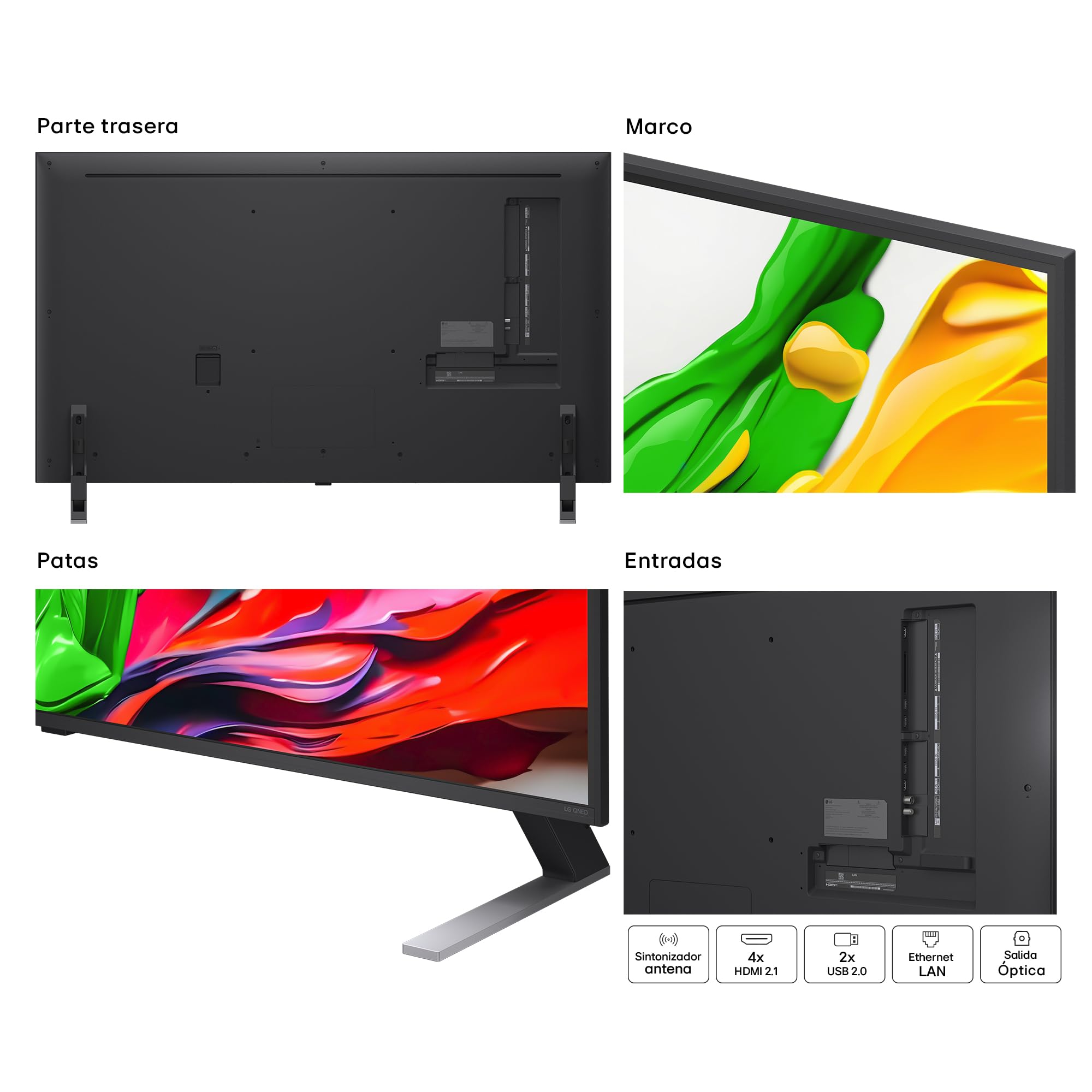 LG 55QNED85A6C - TV 55", 4K QNED EVO, Smart TV, WebOS 25, Procesador Potente e Inteligente, MiniLED AI, Super Upscaling, Dolby Vision y Dilgital Plus, Alexa/Google Assistant, Negro — view 16