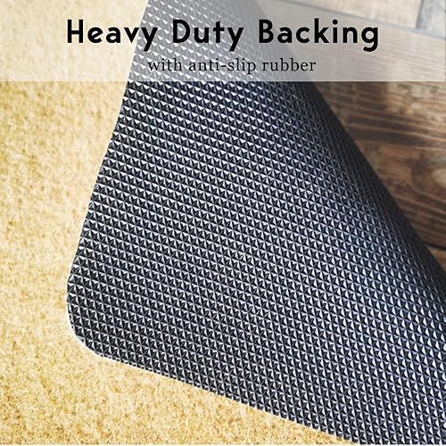 Miniatura 7 de Assaoy Tapete de fibra de coco con respaldo resistente, tapete de bienvenida con texto en vivo, divertido tapete bordado para el suelo, alfombra de