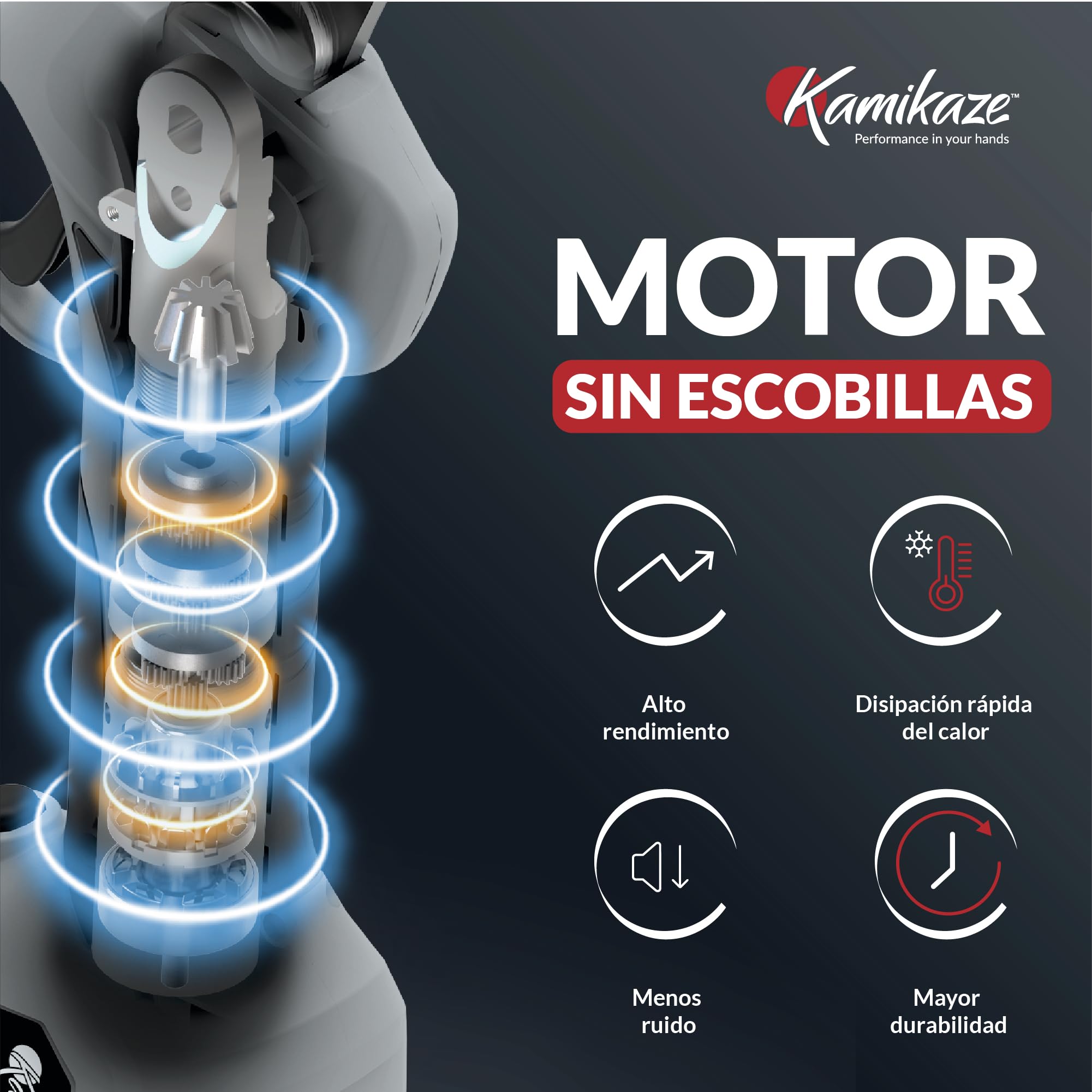 KAMIKAZE KV280 Tijera Eléctrica de Poda Inalámbrica 150W Corte Máximo Ø 25 mm Incluye 2 Baterías Litio de 14V con autonomía de 2500 cortes, Cargador y Kit de Herramientas Diseño Patentado.