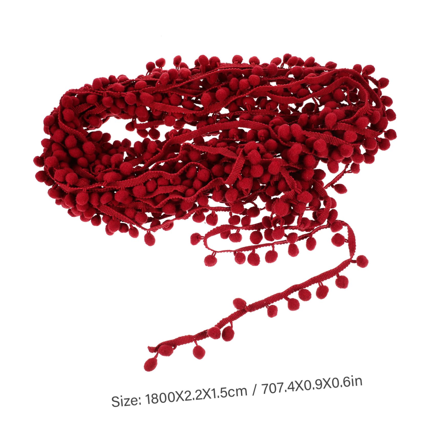 Operitacx 3stücke Pompon Borte Für Dekoration Ballfransen Für Vorhänge Kleidung Und Hochzeiten Weinrot Hochwertige Langlebige Materialien Für Kreative Projekte